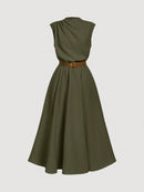 Vestido Feminino  Sem Mangas (Com Cinto)