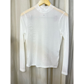 Blusa Tule- Gola Alta, Manga Longa e Transparente