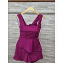 conjunto Feminino Tamires peplum com decote quadrado + short moda verão