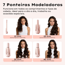 GOKOCO 7 em 1 Modelador de Cachos Multifuncional íons negativos cria diversos estilos de cachos Design bivolt