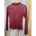 Blusa Tule- Gola Alta, Manga Longa e Transparente