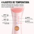 GOKOCO Escova alisadora alisamento instantâneo aquecimento rápido quatro configurações de temperatura íons negativos 3M