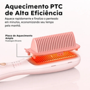GOKOCO Escova alisadora alisamento instantâneo aquecimento rápido quatro configurações de temperatura íons negativos 3M