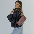 Bolsa Feminina Baguete Vinho Bordô Alça De Ombro Fina Estilosa E Casual