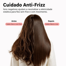 GOKOCO Escova alisadora alisamento instantâneo aquecimento rápido quatro configurações de temperatura íons negativos 3M