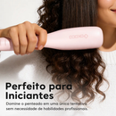 GOKOCO Escova alisadora alisamento instantâneo aquecimento rápido quatro configurações de temperatura íons negativos 3M