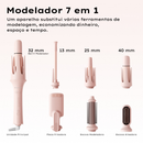 GOKOCO 7 em 1 Modelador de Cachos Multifuncional íons negativos cria diversos estilos de cachos Design bivolt