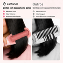 GOKOCO Escova alisadora alisamento instantâneo aquecimento rápido quatro configurações de temperatura íons negativos 3M