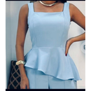 conjunto Feminino Tamires peplum com decote quadrado + short moda verão