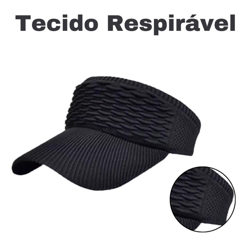 Boné Feminino Aba Longa Respirável Viseira Cor Lisa